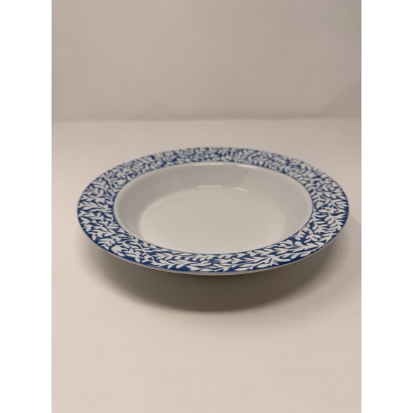 Dansk Trellis Delft Blue Rim Soup Bowl 8.75" Portugal VTG - Picture 4 of 16